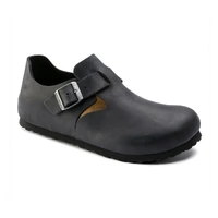 London Black Oiled Leather